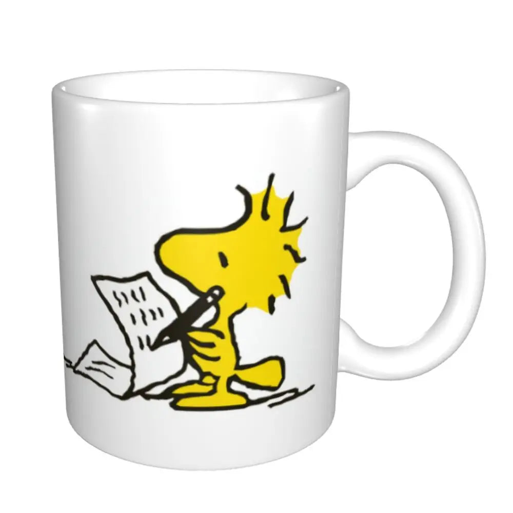 Custom Cartoon Snoopy Woodstock Animation Coffee Mug DIY Ceramic Milk Tea Cups