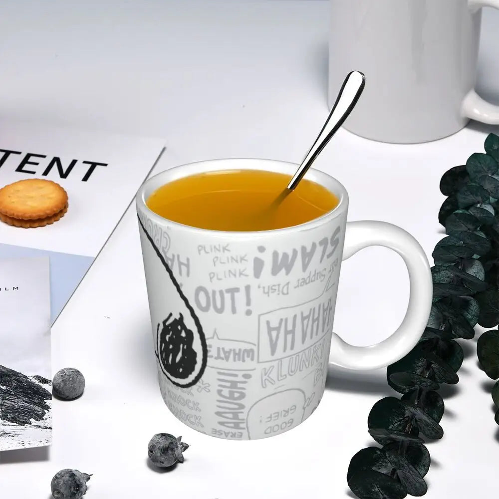 Custom Cartoon Snoopy Woodstock Animation Coffee Mug DIY Ceramic Milk Tea Cups