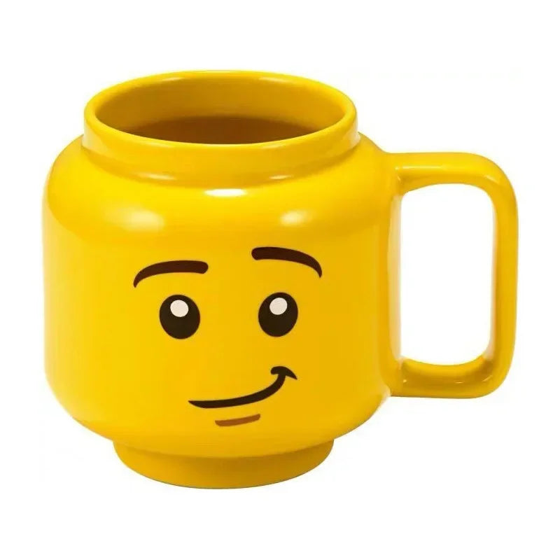 Creative Cartoon Coffee Milk Tea Water Cup Cute Funny Expression Children Milk Breakfast Mug Smile Ceramic Mug Home Water Cup
