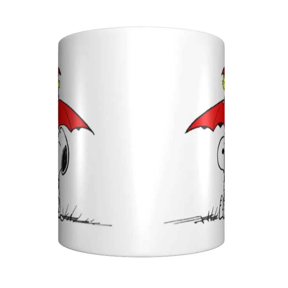 Custom Cartoon Snoopy Woodstock Animation Coffee Mug DIY Ceramic Milk Tea Cups