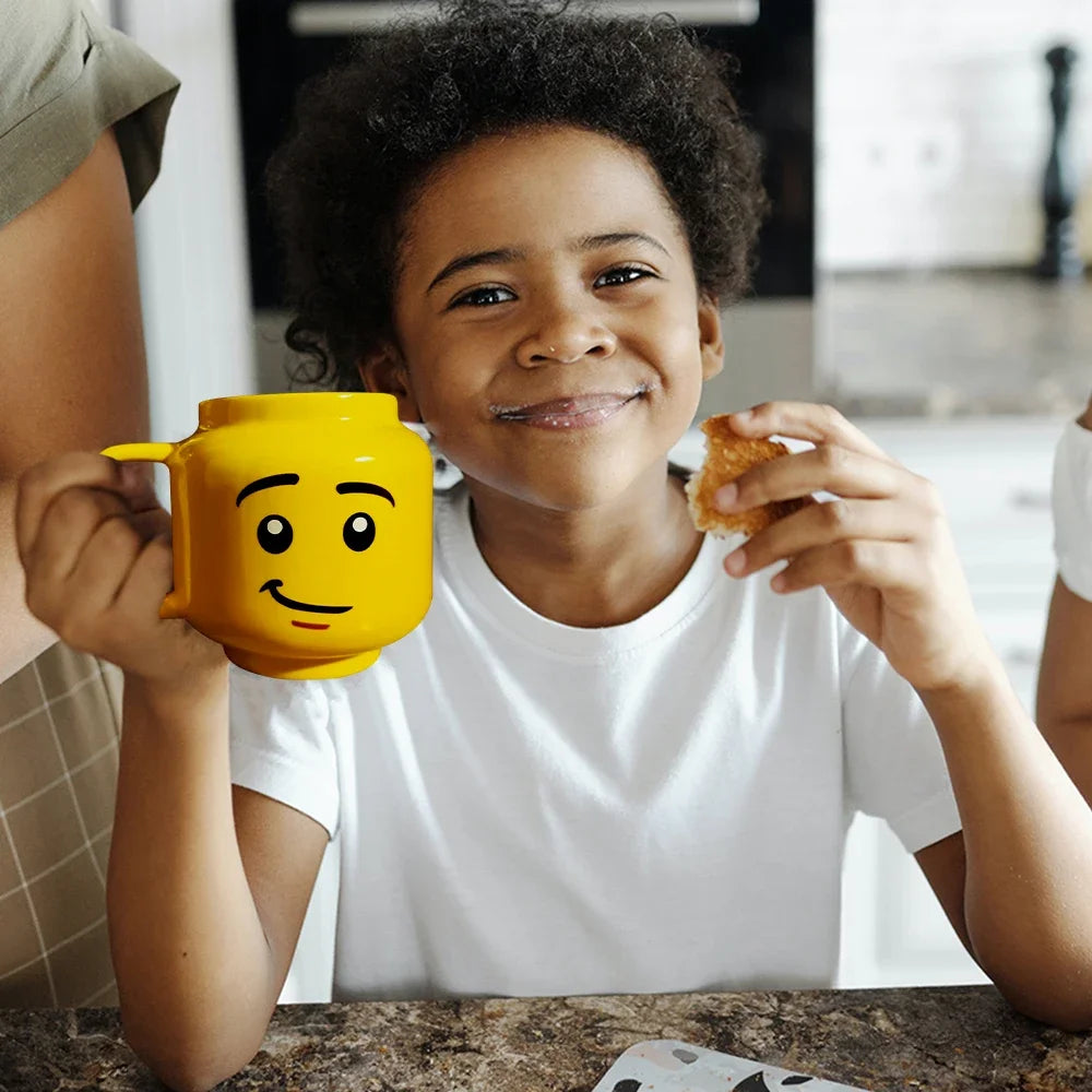 Creative Cartoon Coffee Milk Tea Water Cup Cute Funny Expression Children Milk Breakfast Mug Smile Ceramic Mug Home Water Cup