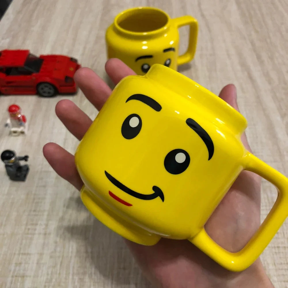 Creative Cartoon Coffee Milk Tea Water Cup Cute Funny Expression Children Milk Breakfast Mug Smile Ceramic Mug Home Water Cup