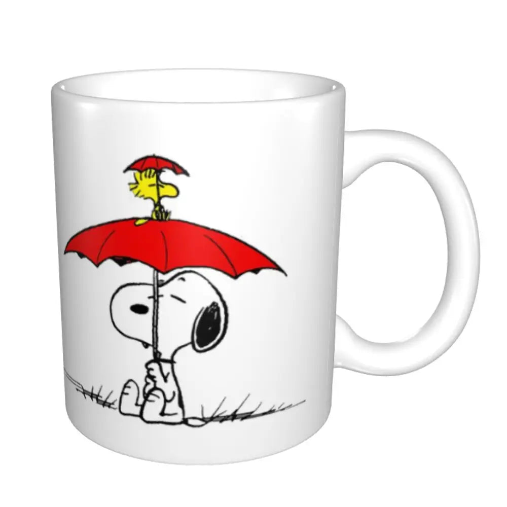 Custom Cartoon Snoopy Woodstock Animation Coffee Mug DIY Ceramic Milk Tea Cups
