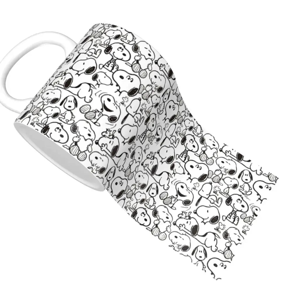 Custom Cartoon Snoopy Woodstock Animation Coffee Mug DIY Ceramic Milk Tea Cups