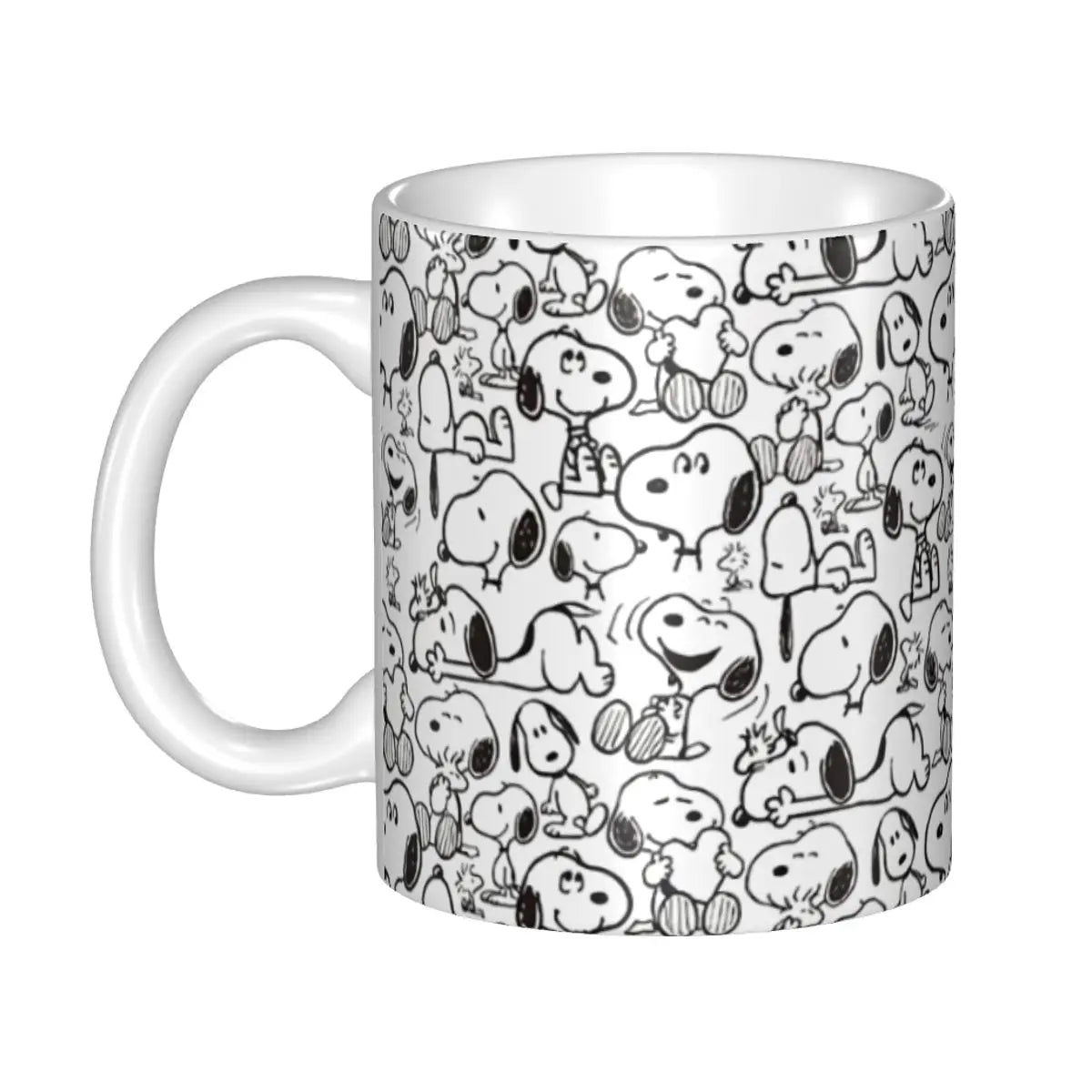Custom Cartoon Snoopy Woodstock Animation Coffee Mug DIY Ceramic Milk Tea Cups