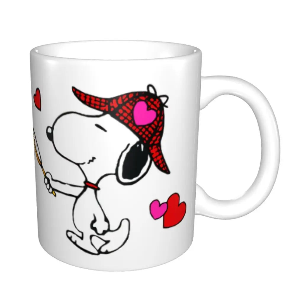 Custom Cartoon Snoopy Woodstock Animation Coffee Mug DIY Ceramic Milk Tea Cups