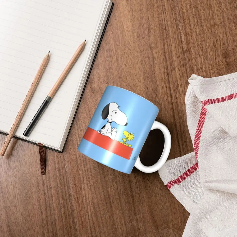 Custom Cartoon Snoopy Woodstock Animation Coffee Mug DIY Ceramic Milk Tea Cups