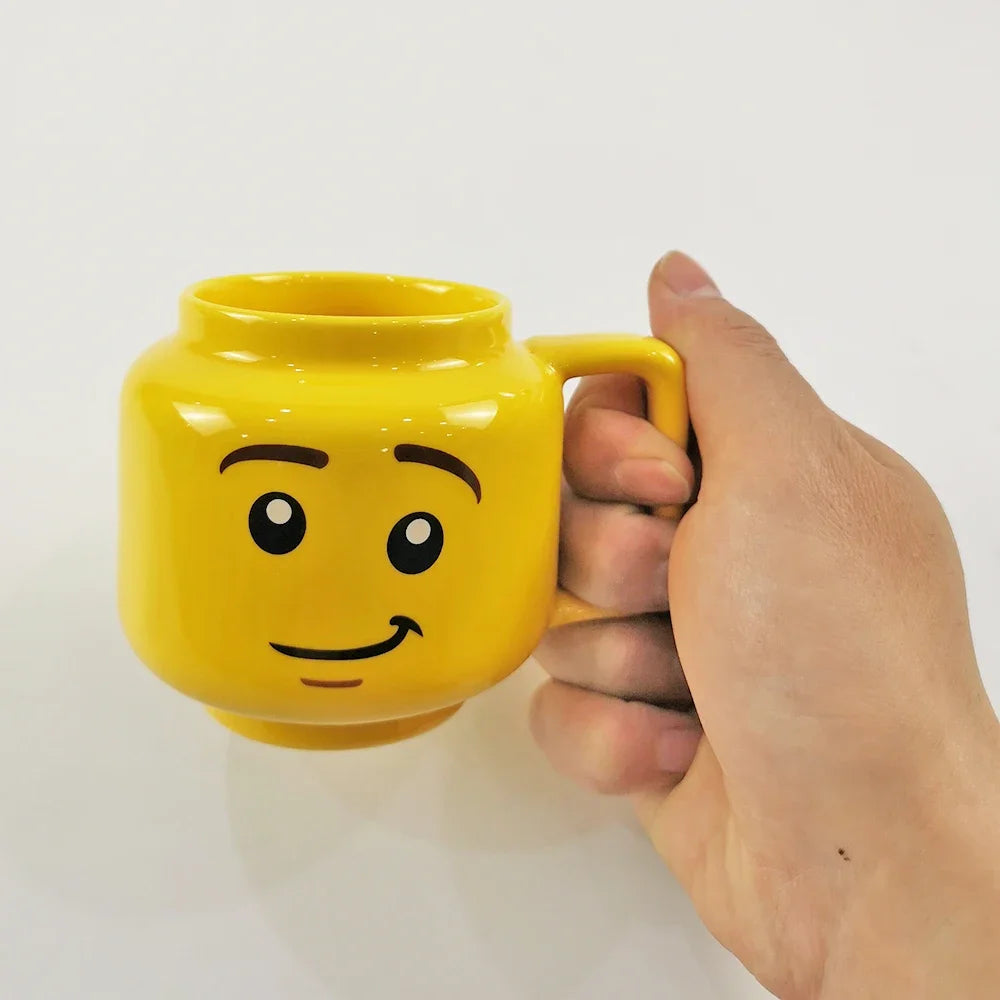 Creative Cartoon Coffee Milk Tea Water Cup Cute Funny Expression Children Milk Breakfast Mug Smile Ceramic Mug Home Water Cup