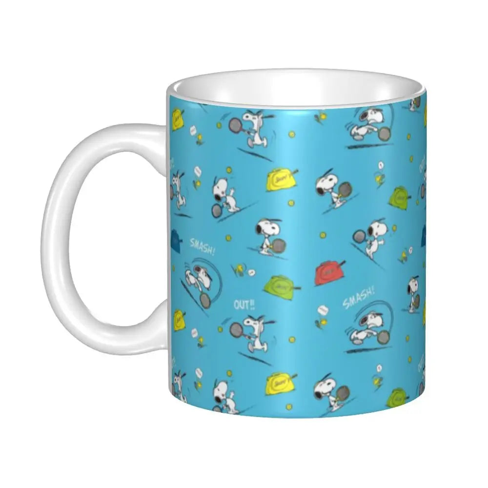 Custom Cartoon Snoopy Woodstock Animation Coffee Mug DIY Ceramic Milk Tea Cups