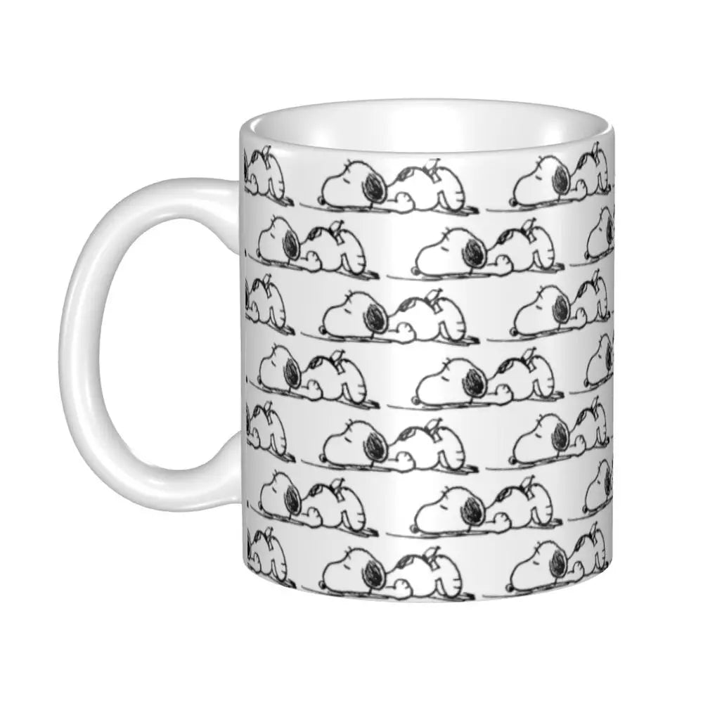Custom Cartoon Snoopy Woodstock Animation Coffee Mug DIY Ceramic Milk Tea Cups