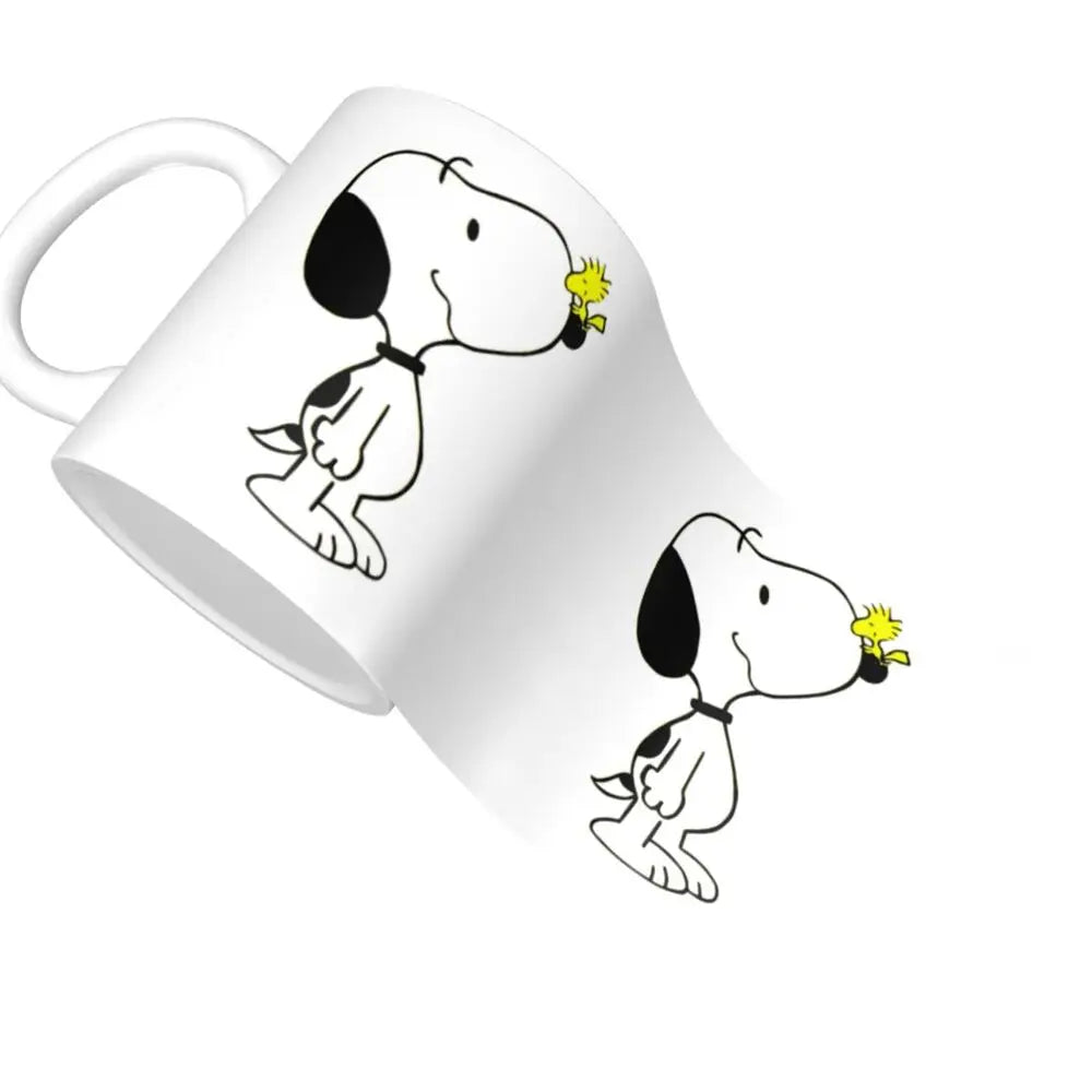 Custom Cartoon Snoopy Woodstock Animation Coffee Mug DIY Ceramic Milk Tea Cups