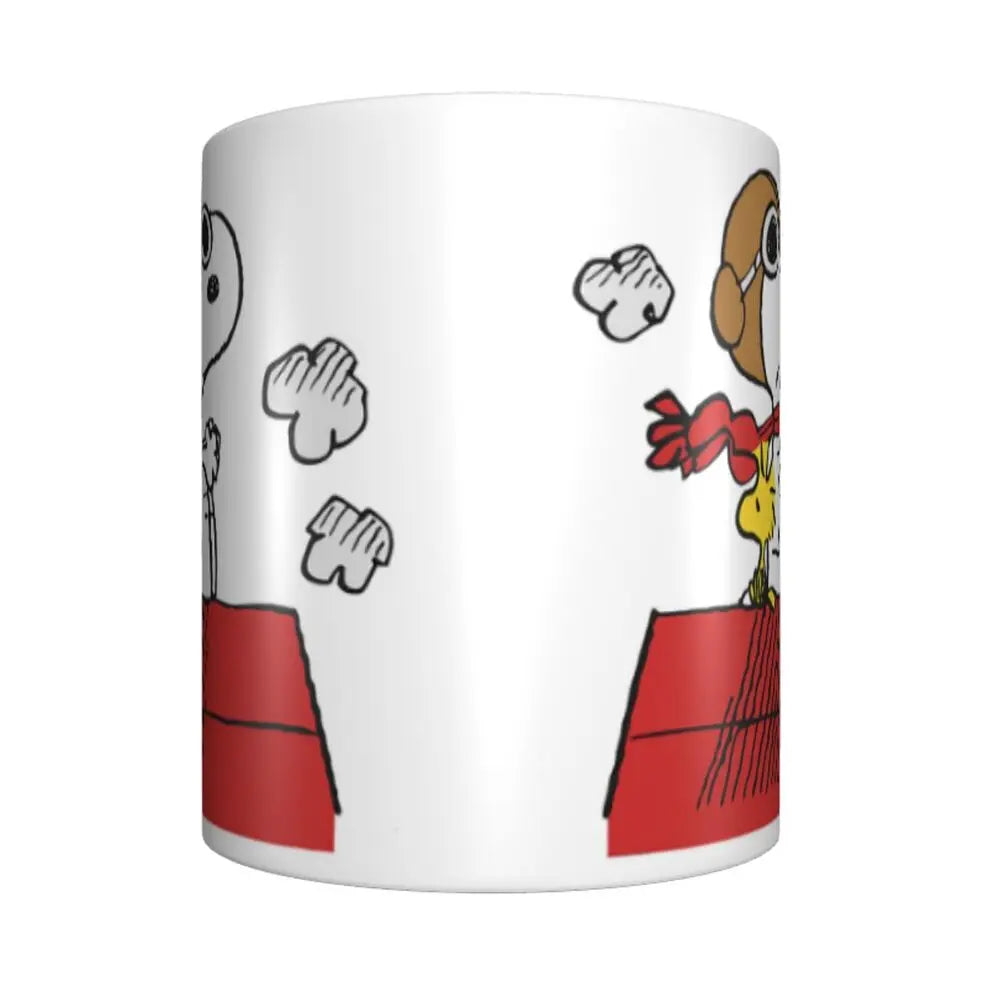 Custom Cartoon Snoopy Woodstock Animation Coffee Mug DIY Ceramic Milk Tea Cups
