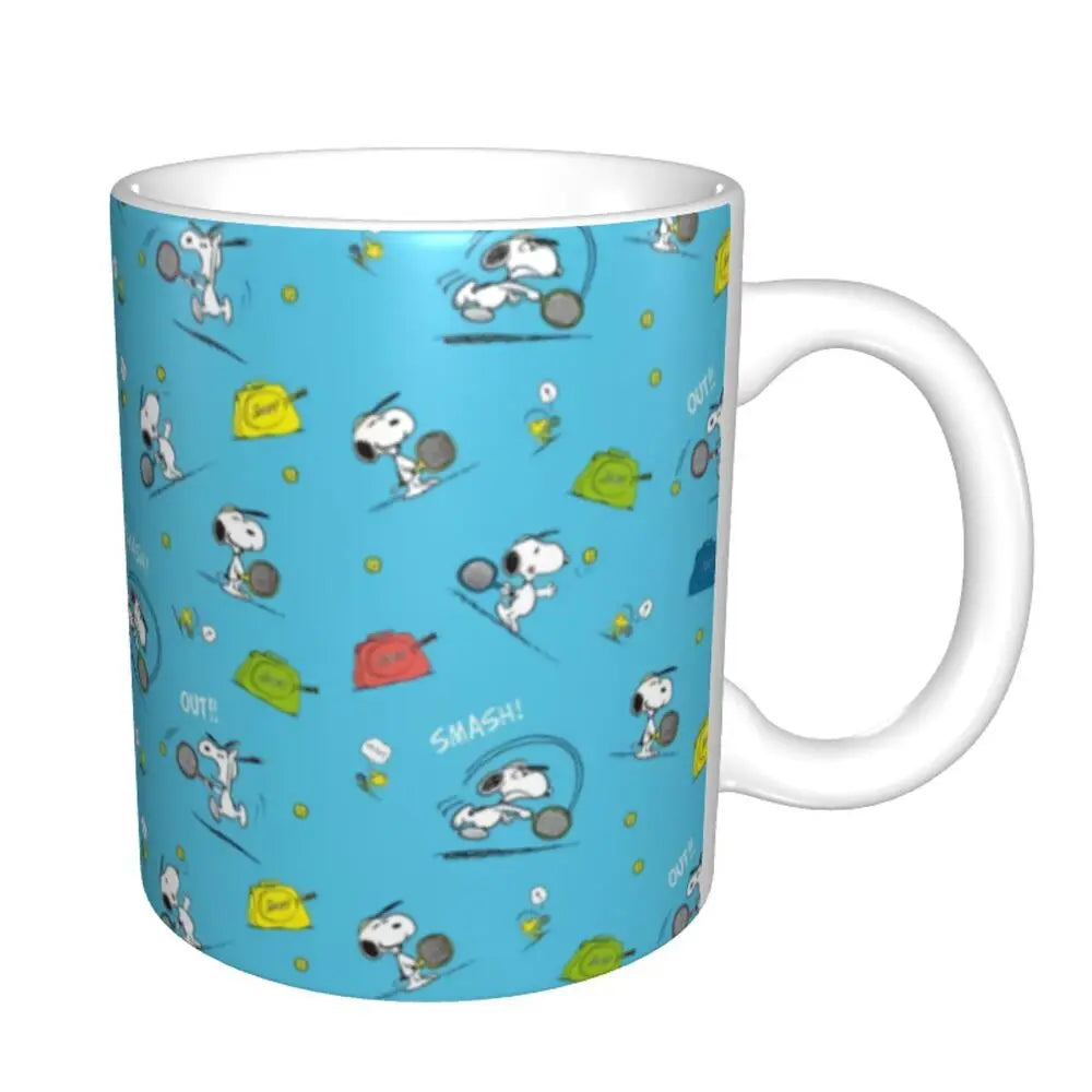 Custom Cartoon Snoopy Woodstock Animation Coffee Mug DIY Ceramic Milk Tea Cups