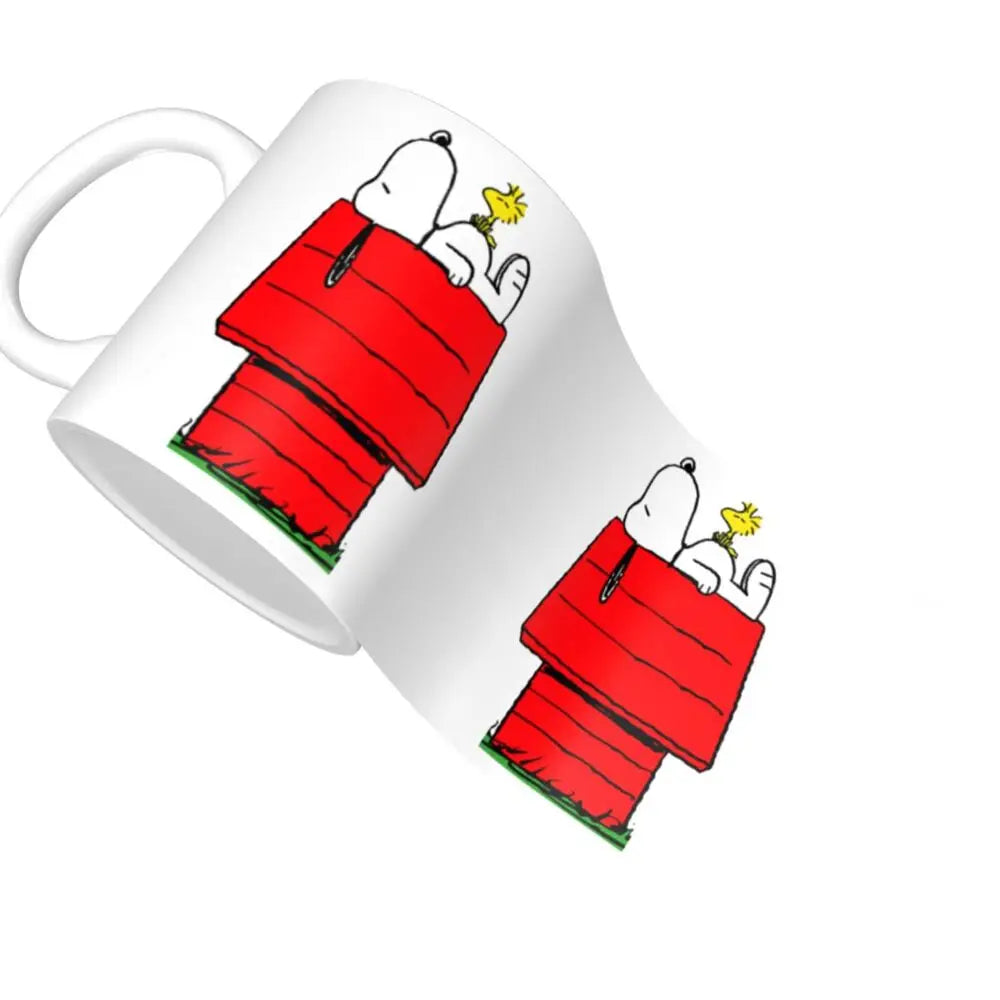 Custom Cartoon Snoopy Woodstock Animation Coffee Mug DIY Ceramic Milk Tea Cups