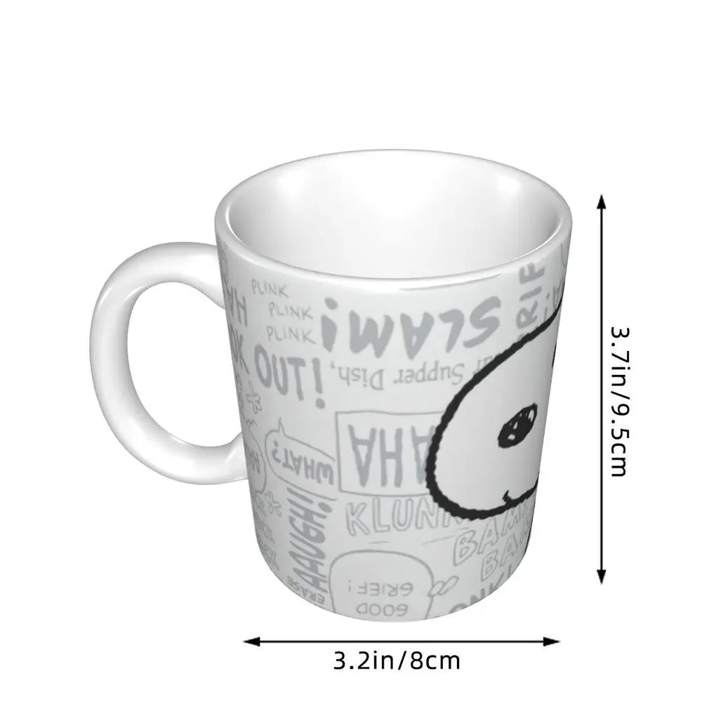 Custom Cartoon Snoopy Woodstock Animation Coffee Mug DIY Ceramic Milk Tea Cups
