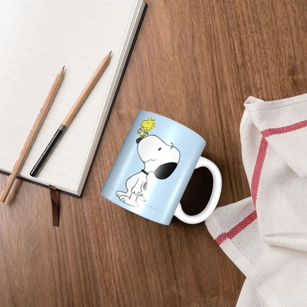 Custom Cartoon Snoopy Woodstock Animation Coffee Mug DIY Ceramic Milk Tea Cups
