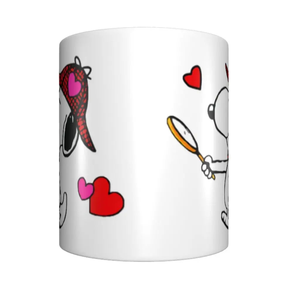 Custom Cartoon Snoopy Woodstock Animation Coffee Mug DIY Ceramic Milk Tea Cups