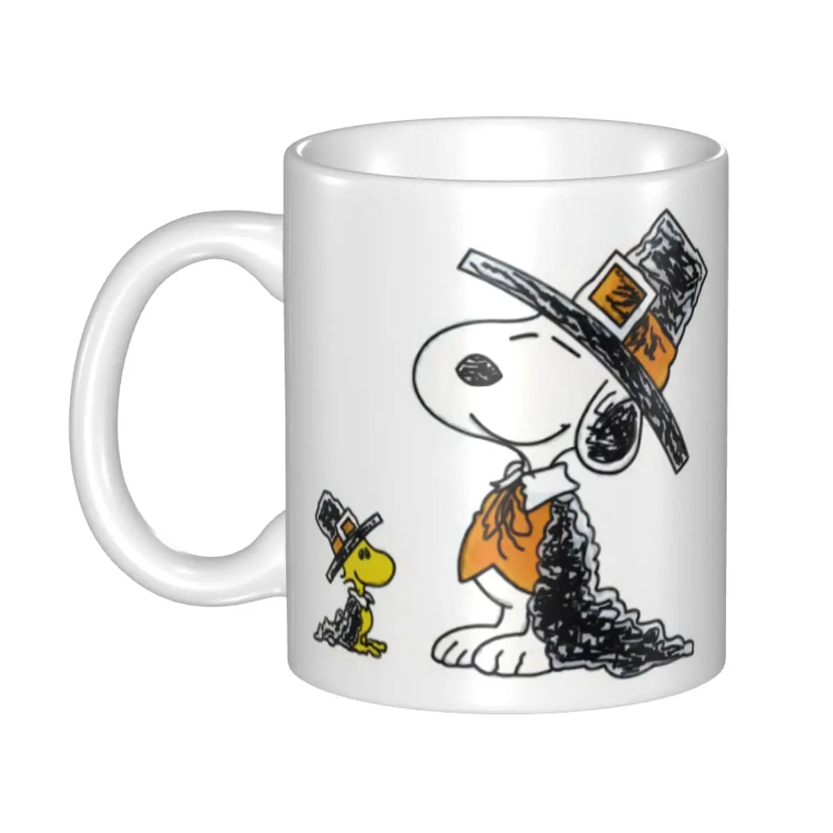 Custom Cartoon Snoopy Woodstock Animation Coffee Mug DIY Ceramic Milk Tea Cups