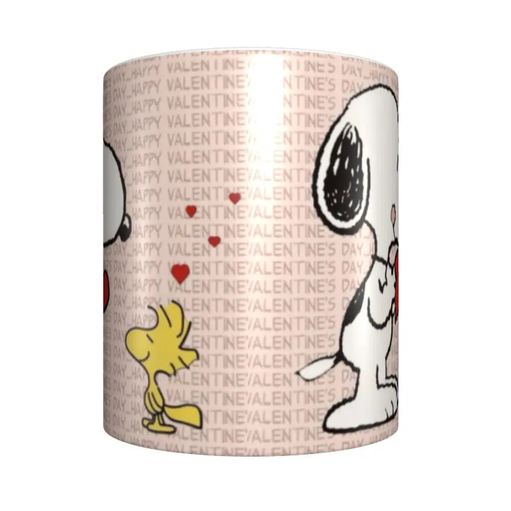 Custom Cartoon Snoopy Woodstock Animation Coffee Mug DIY Ceramic Milk Tea Cups