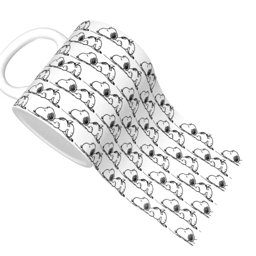 Custom Cartoon Snoopy Woodstock Animation Coffee Mug DIY Ceramic Milk Tea Cups