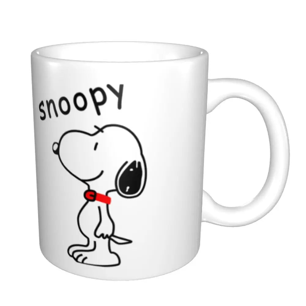 Custom Cartoon Snoopy Woodstock Animation Coffee Mug DIY Ceramic Milk Tea Cups