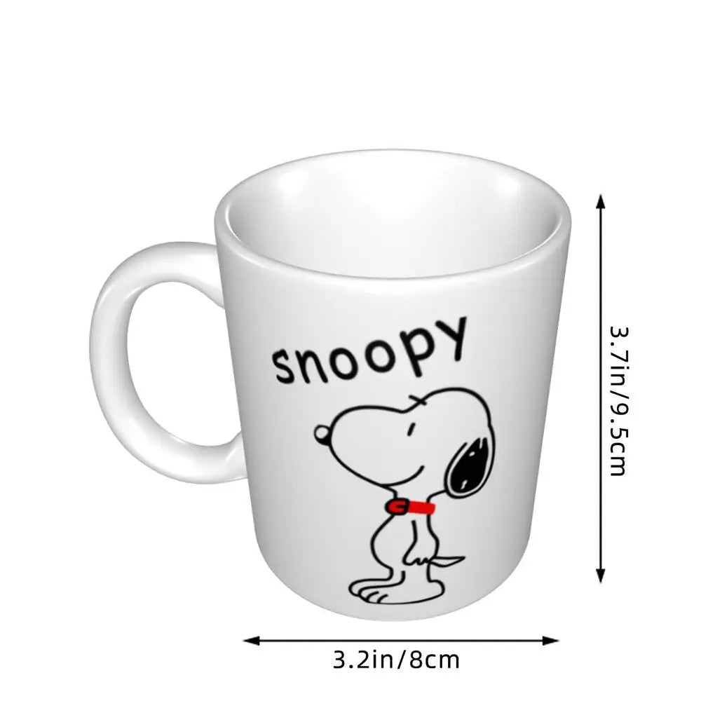 Custom Cartoon Snoopy Woodstock Animation Coffee Mug DIY Ceramic Milk Tea Cups