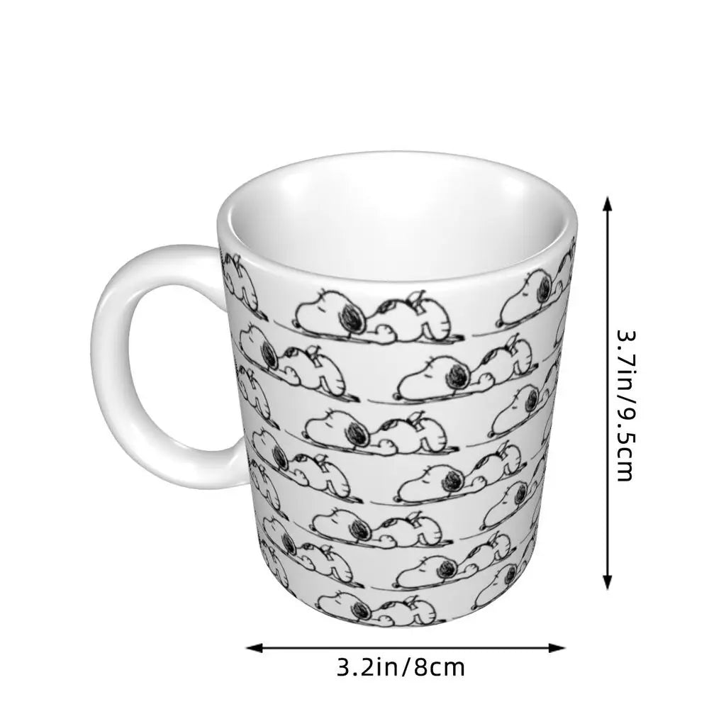 Custom Cartoon Snoopy Woodstock Animation Coffee Mug DIY Ceramic Milk Tea Cups