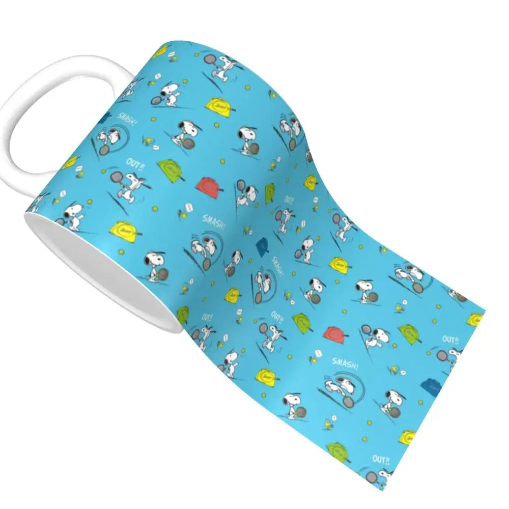 Custom Cartoon Snoopy Woodstock Animation Coffee Mug DIY Ceramic Milk Tea Cups