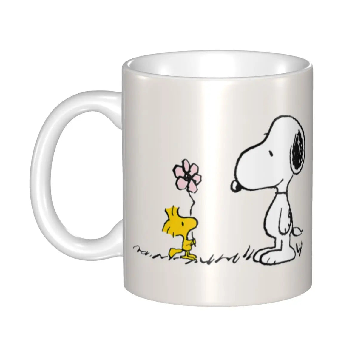 Custom Cartoon Snoopy Woodstock Animation Coffee Mug DIY Ceramic Milk Tea Cups