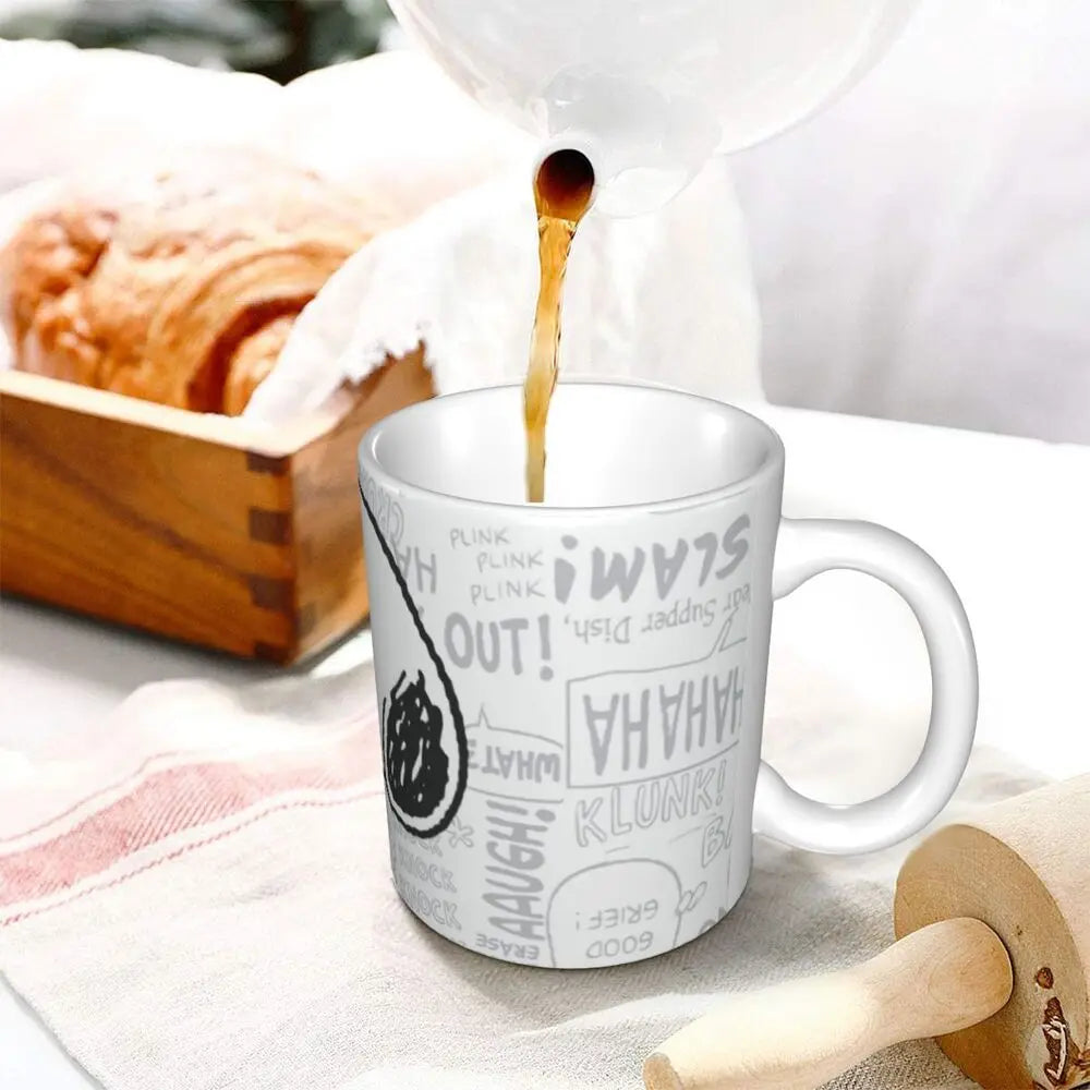 Custom Cartoon Snoopy Woodstock Animation Coffee Mug DIY Ceramic Milk Tea Cups