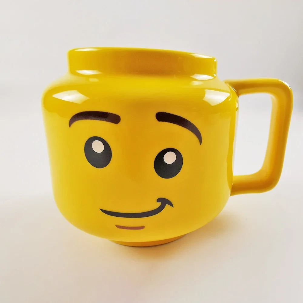 Creative Cartoon Coffee Milk Tea Water Cup Cute Funny Expression Children Milk Breakfast Mug Smile Ceramic Mug Home Water Cup