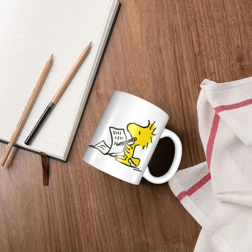 Custom Cartoon Snoopy Woodstock Animation Coffee Mug DIY Ceramic Milk Tea Cups
