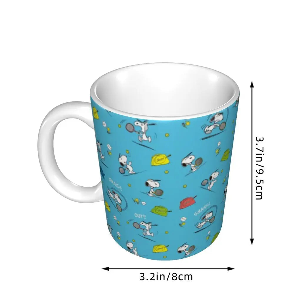 Custom Cartoon Snoopy Woodstock Animation Coffee Mug DIY Ceramic Milk Tea Cups