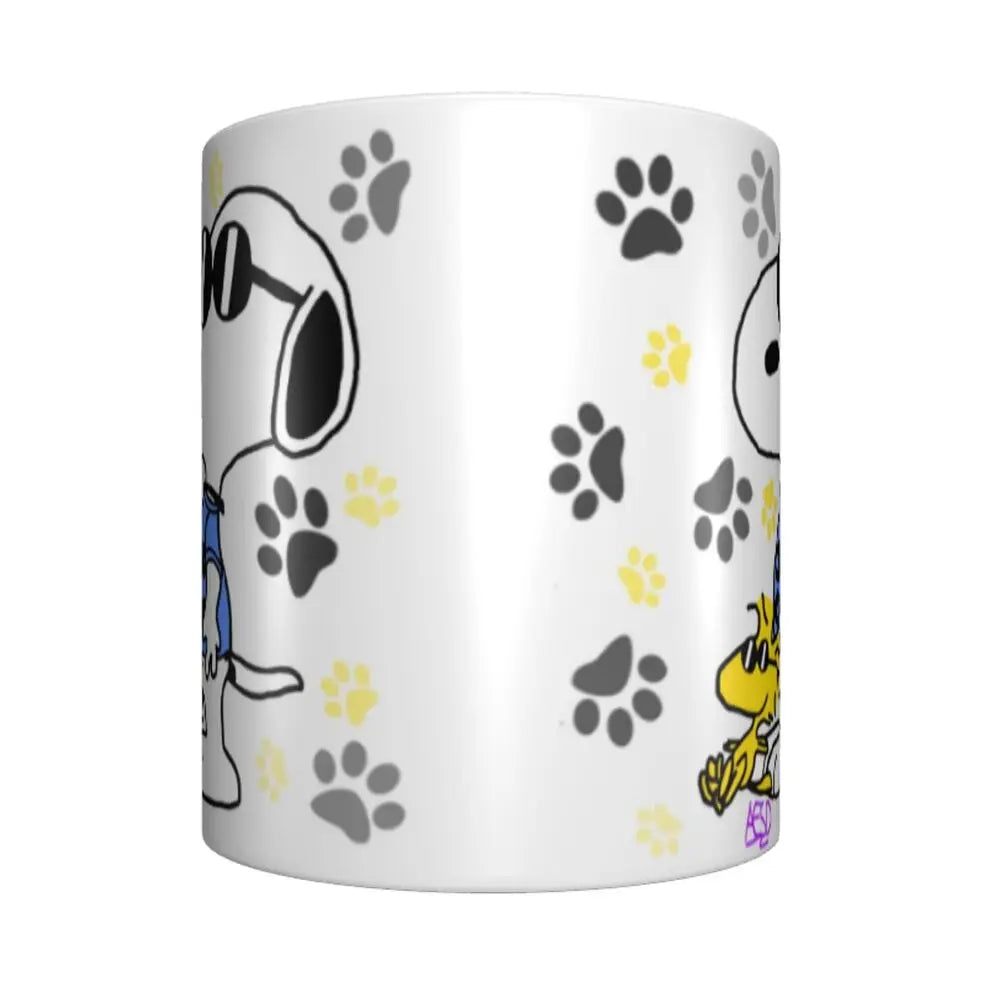 Custom Cartoon Snoopy Woodstock Animation Coffee Mug DIY Ceramic Milk Tea Cups