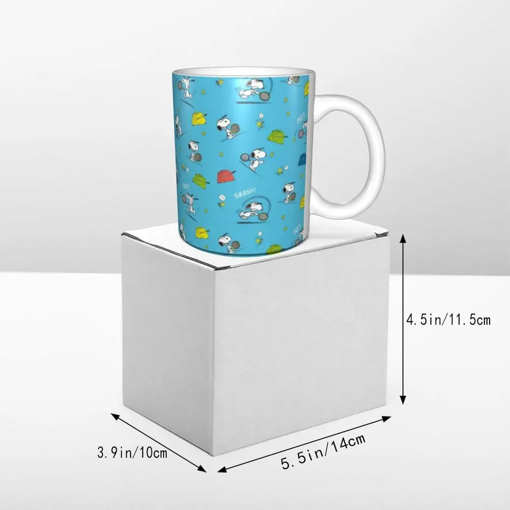 Custom Cartoon Snoopy Woodstock Animation Coffee Mug DIY Ceramic Milk Tea Cups