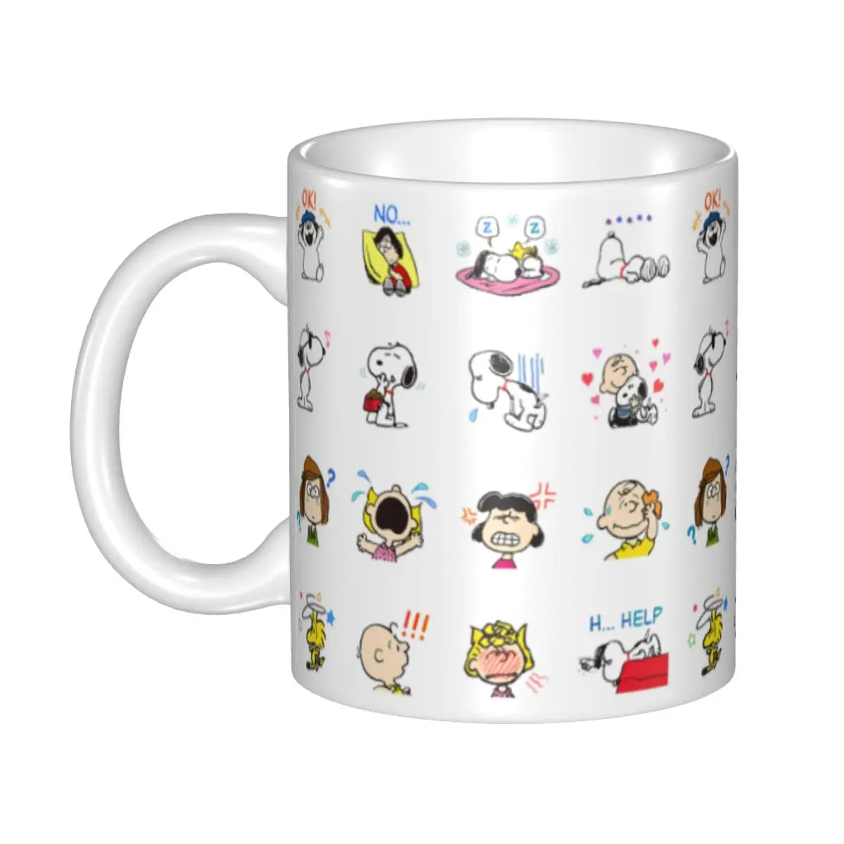 Custom Cartoon Snoopy Woodstock Animation Coffee Mug DIY Ceramic Milk Tea Cups