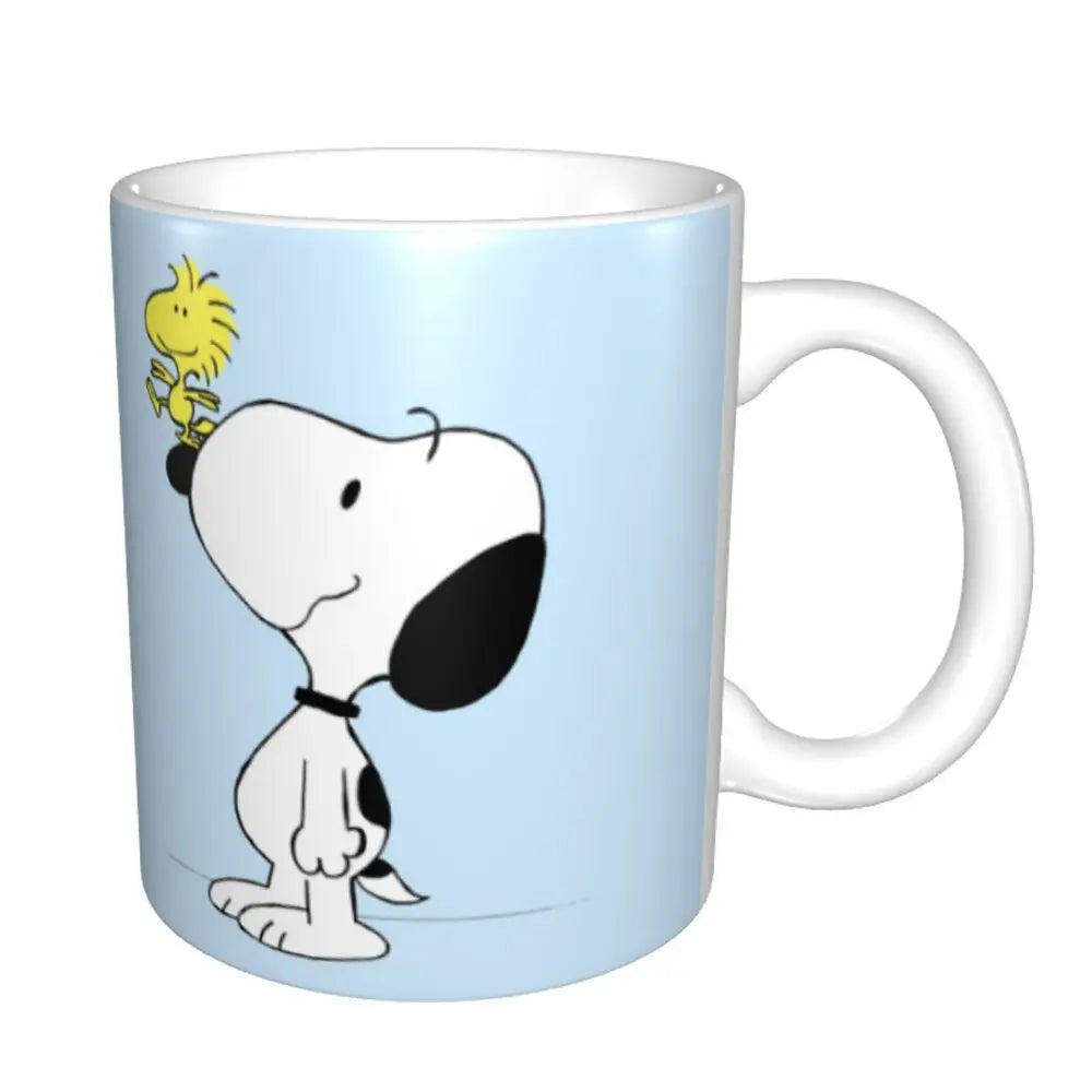 Custom Cartoon Snoopy Woodstock Animation Coffee Mug DIY Ceramic Milk Tea Cups