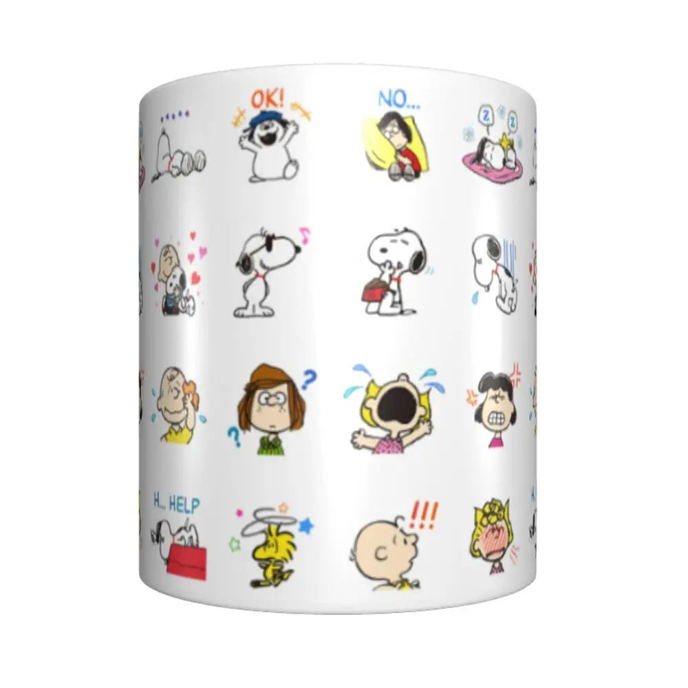 Custom Cartoon Snoopy Woodstock Animation Coffee Mug DIY Ceramic Milk Tea Cups