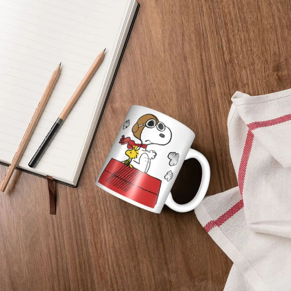 Custom Cartoon Snoopy Woodstock Animation Coffee Mug DIY Ceramic Milk Tea Cups